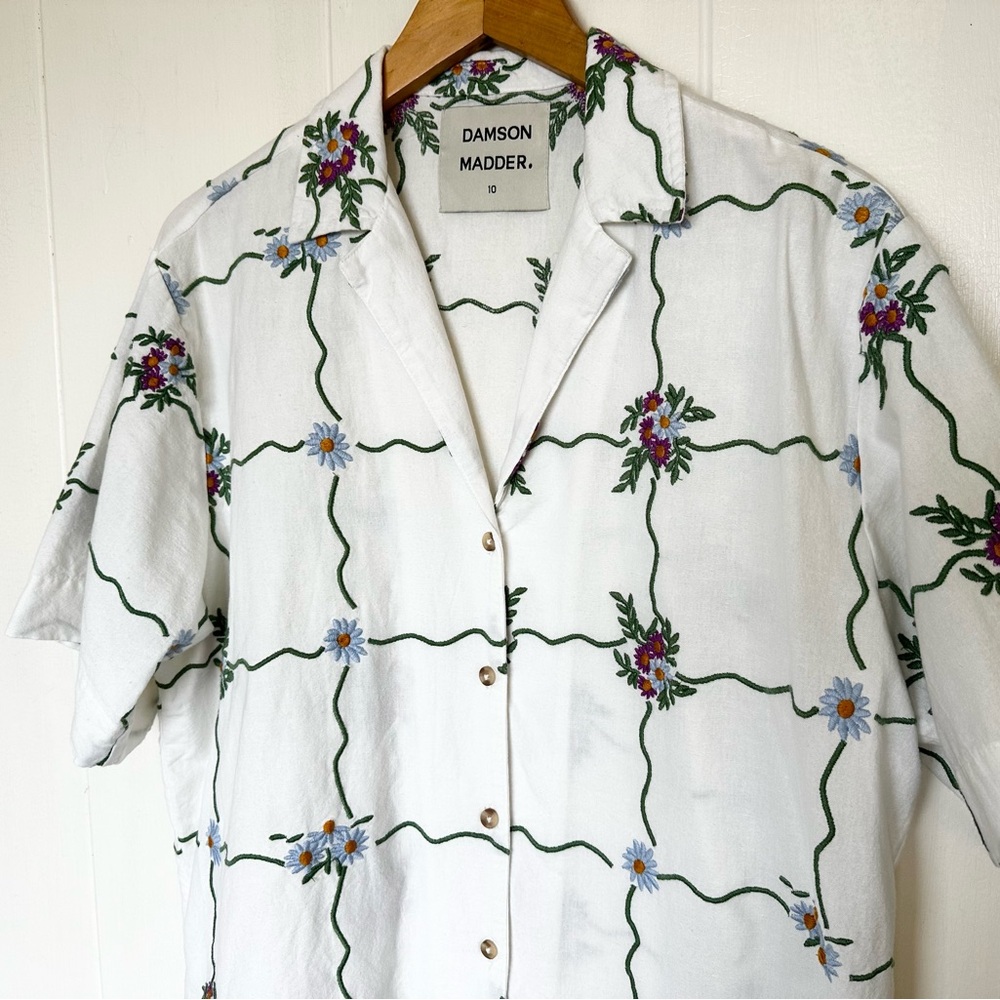 Damson Madder Tablecloth Embroidered Shirt